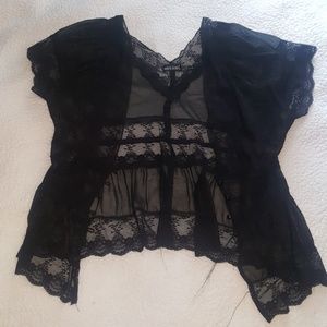 Black Lacy Cardigan